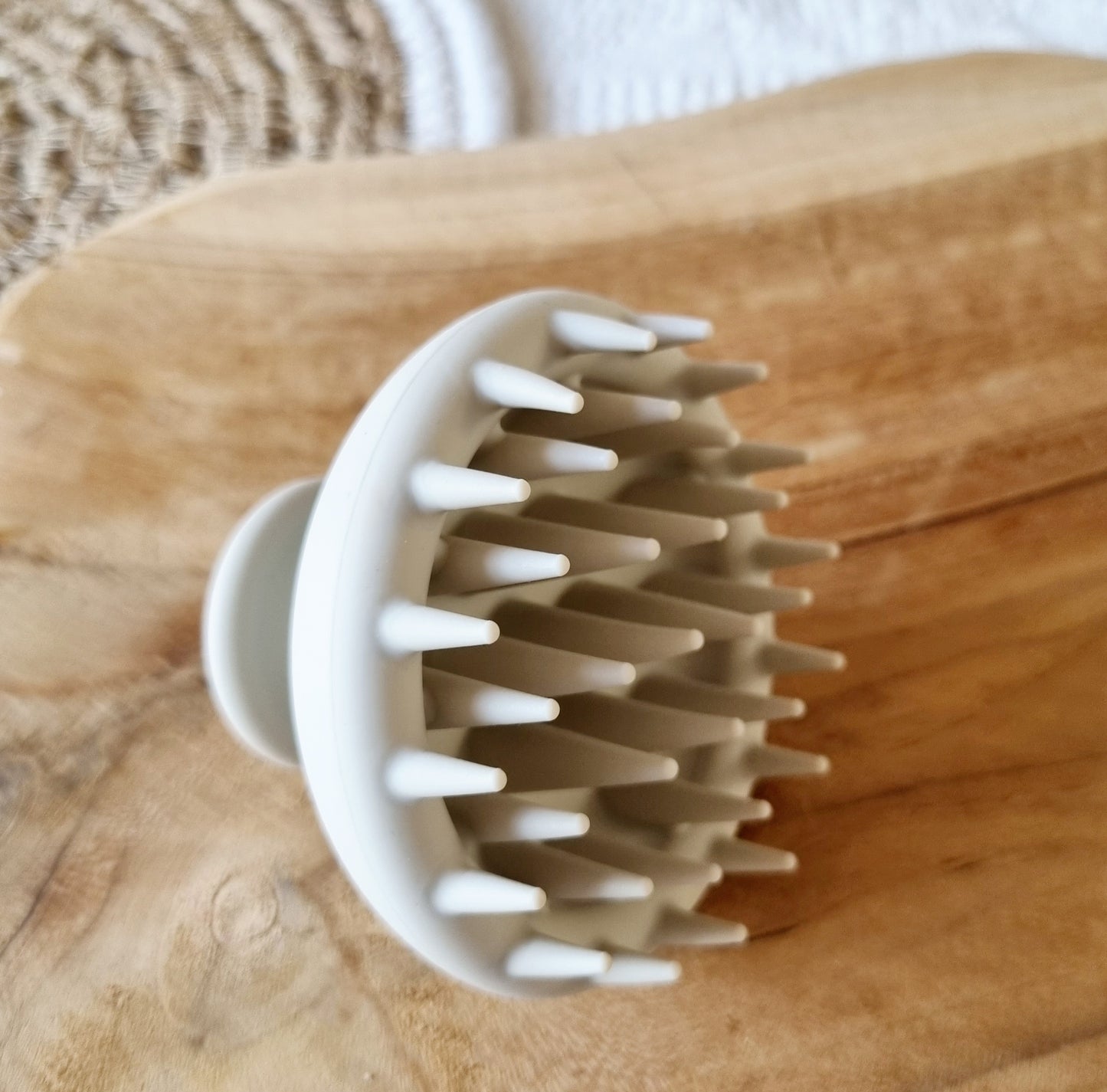 Siliconen massage borstel beige