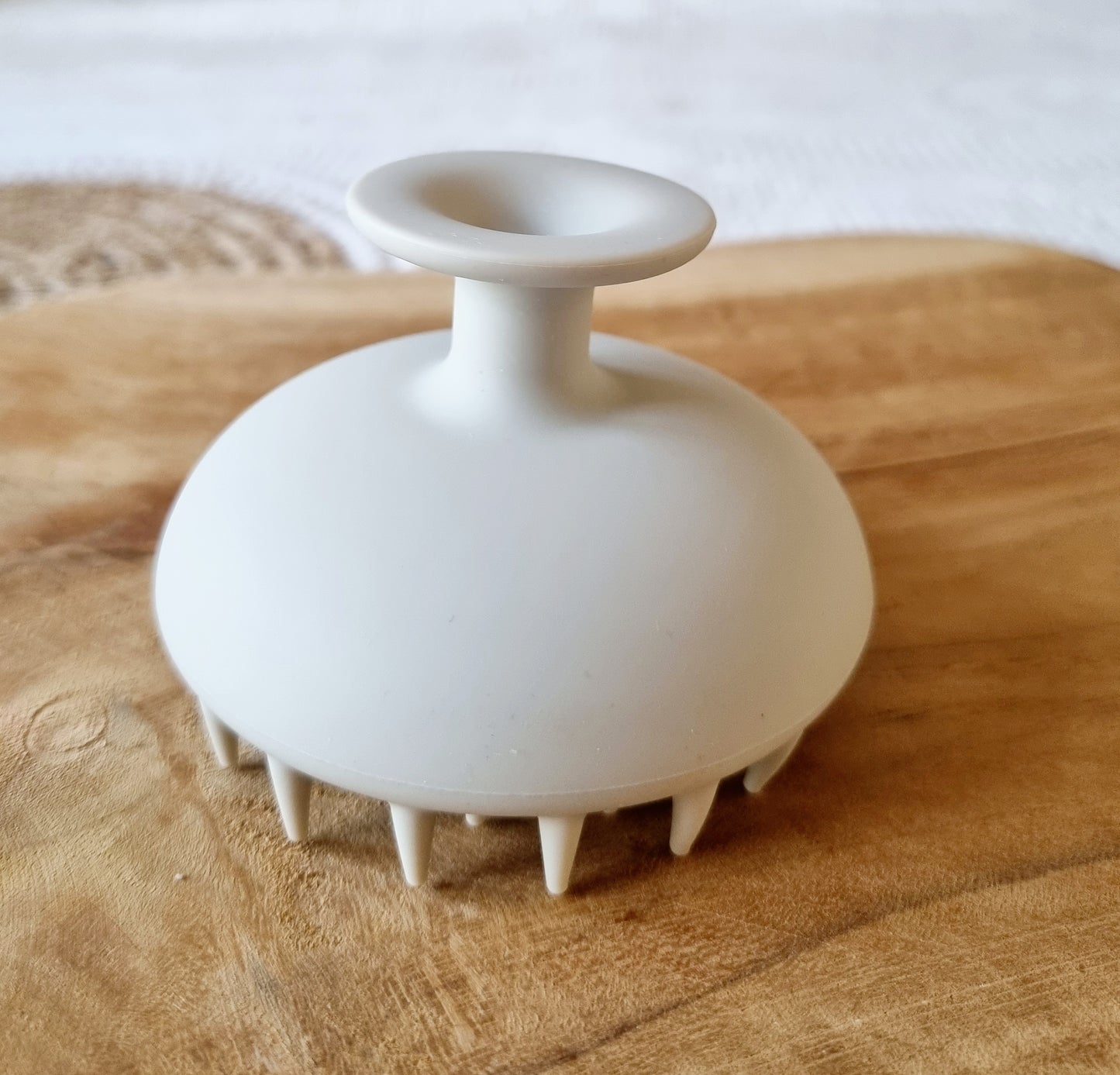 Siliconen massage borstel beige