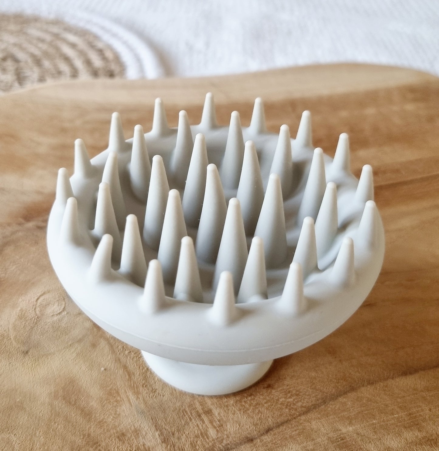 Siliconen massage borstel beige