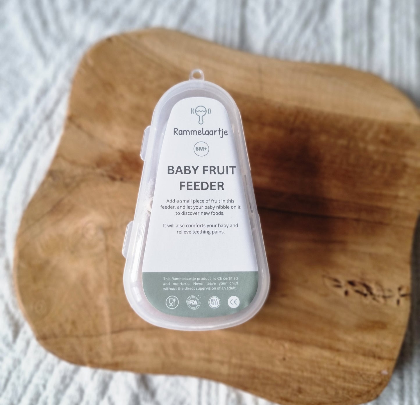 Fruit Feeder Fopspeen - Zand Gestippeld