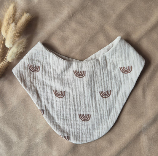 Slabber hydrofiel met drukknoopjes met regenboog print