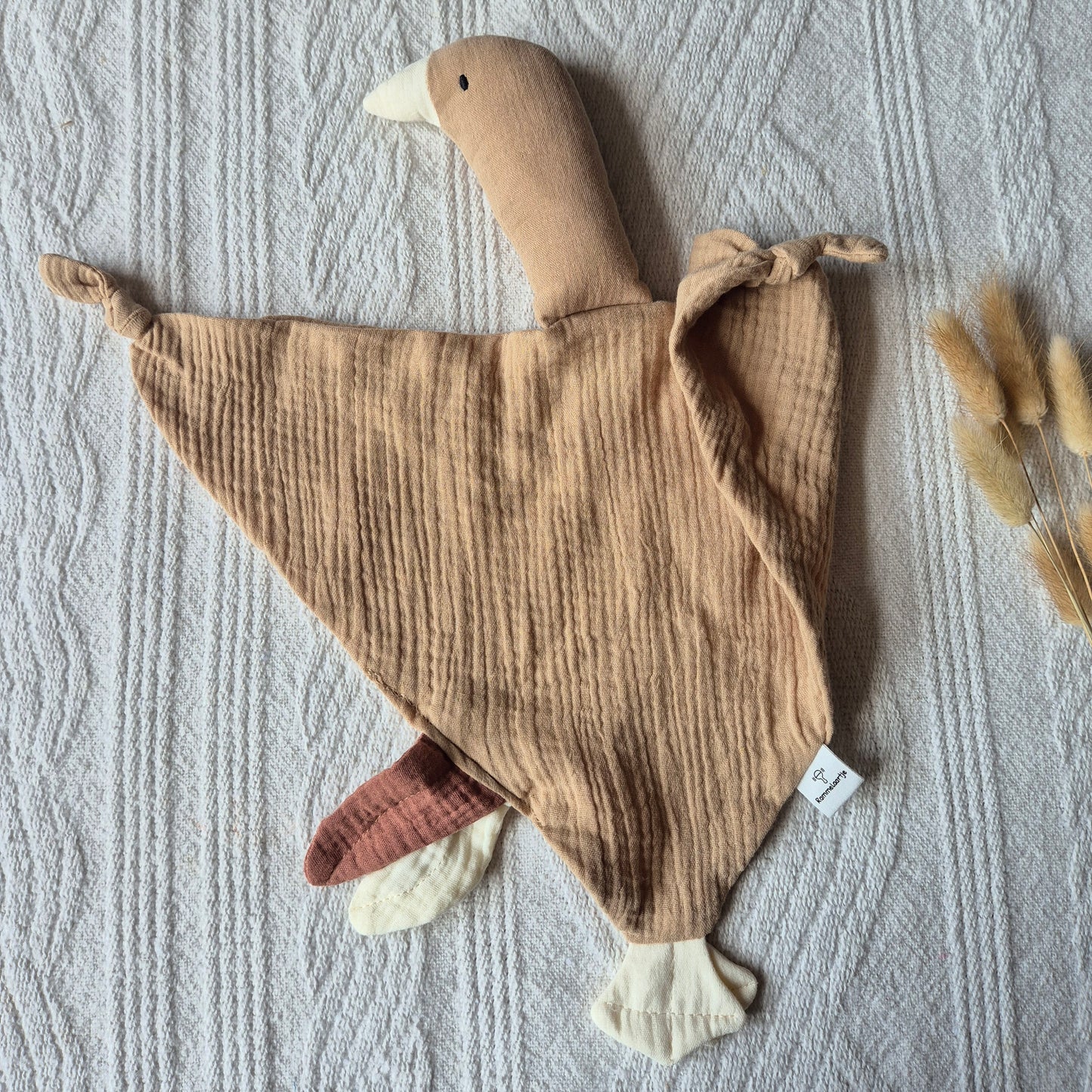 Zachte Hydrofiele Knuffel Gans voor Baby's - Bruin