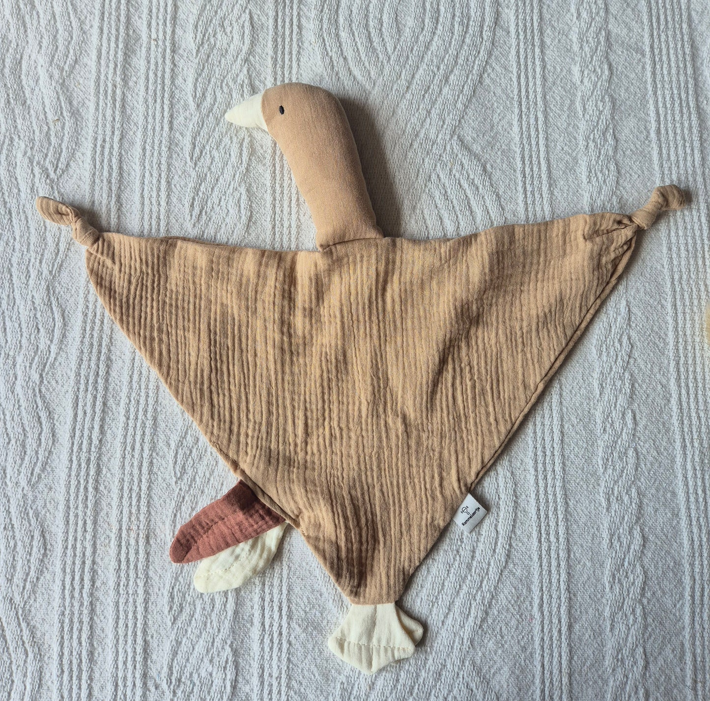 Zachte Hydrofiele Knuffel Gans voor Baby's - Bruin