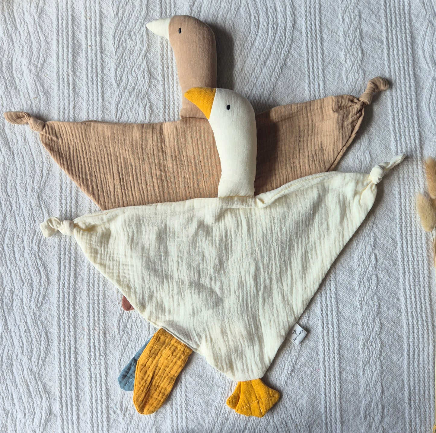 Zachte Hydrofiele Knuffel Gans voor Baby's - Bruin