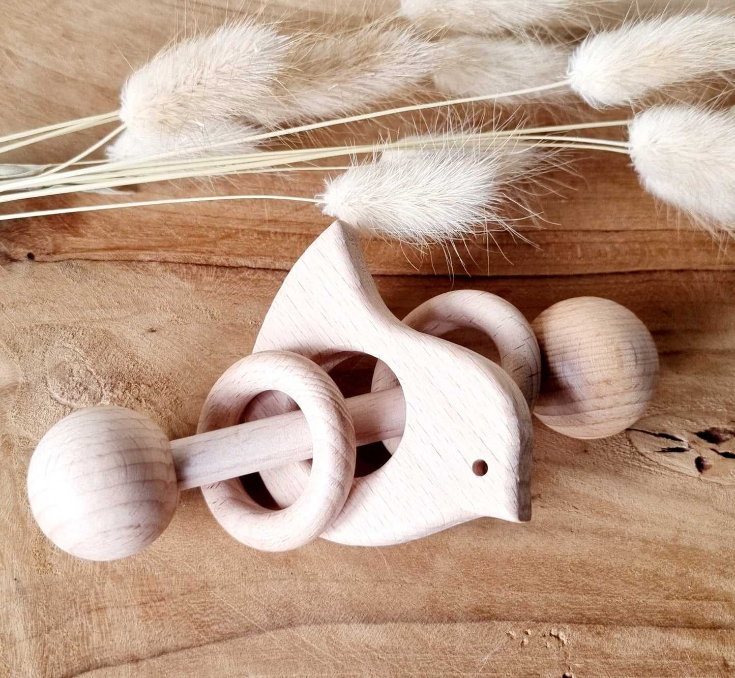 Beukenhouten rammelaar Vogel