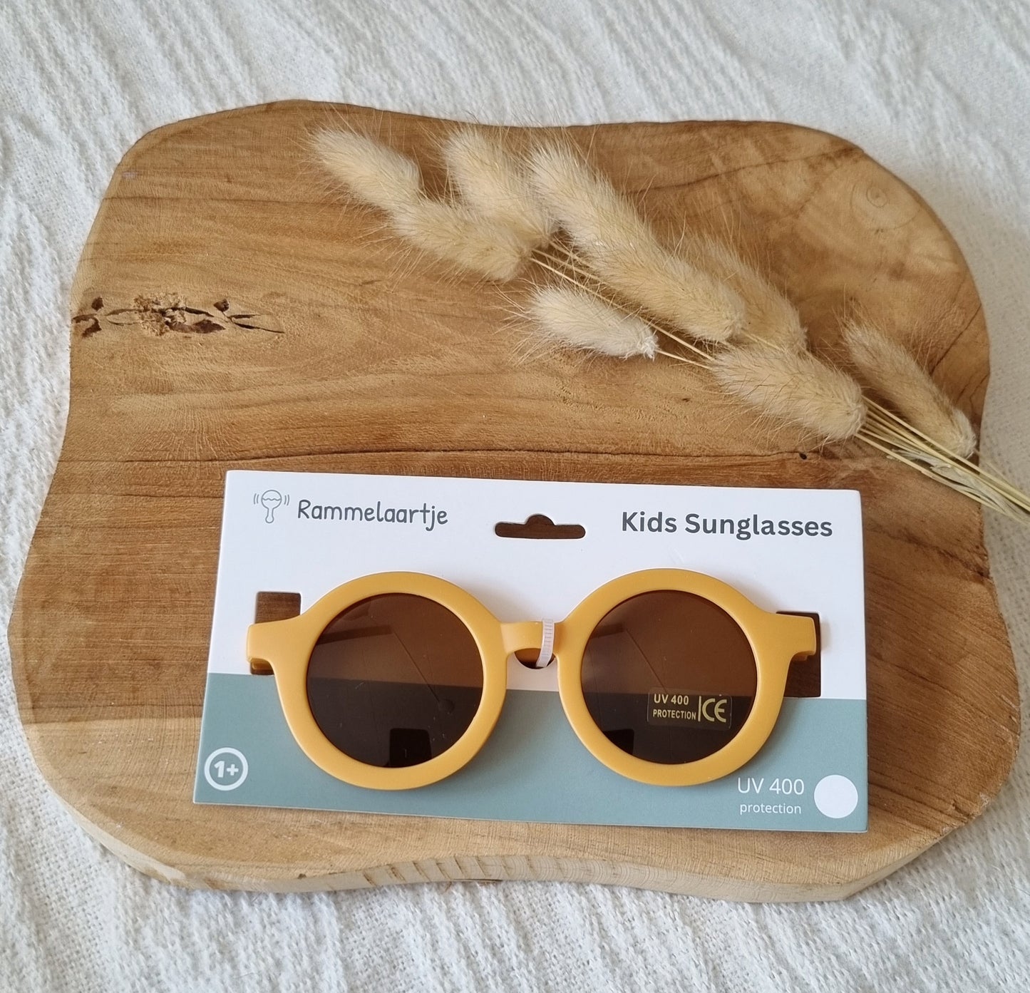 Baby- en kinder zonnebril UV400 rond - Geel