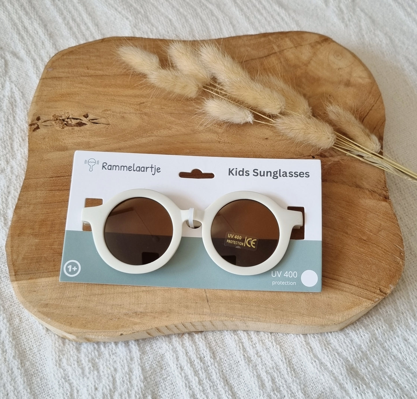 Baby- en kinder zonnebril UV400 rond - Beige