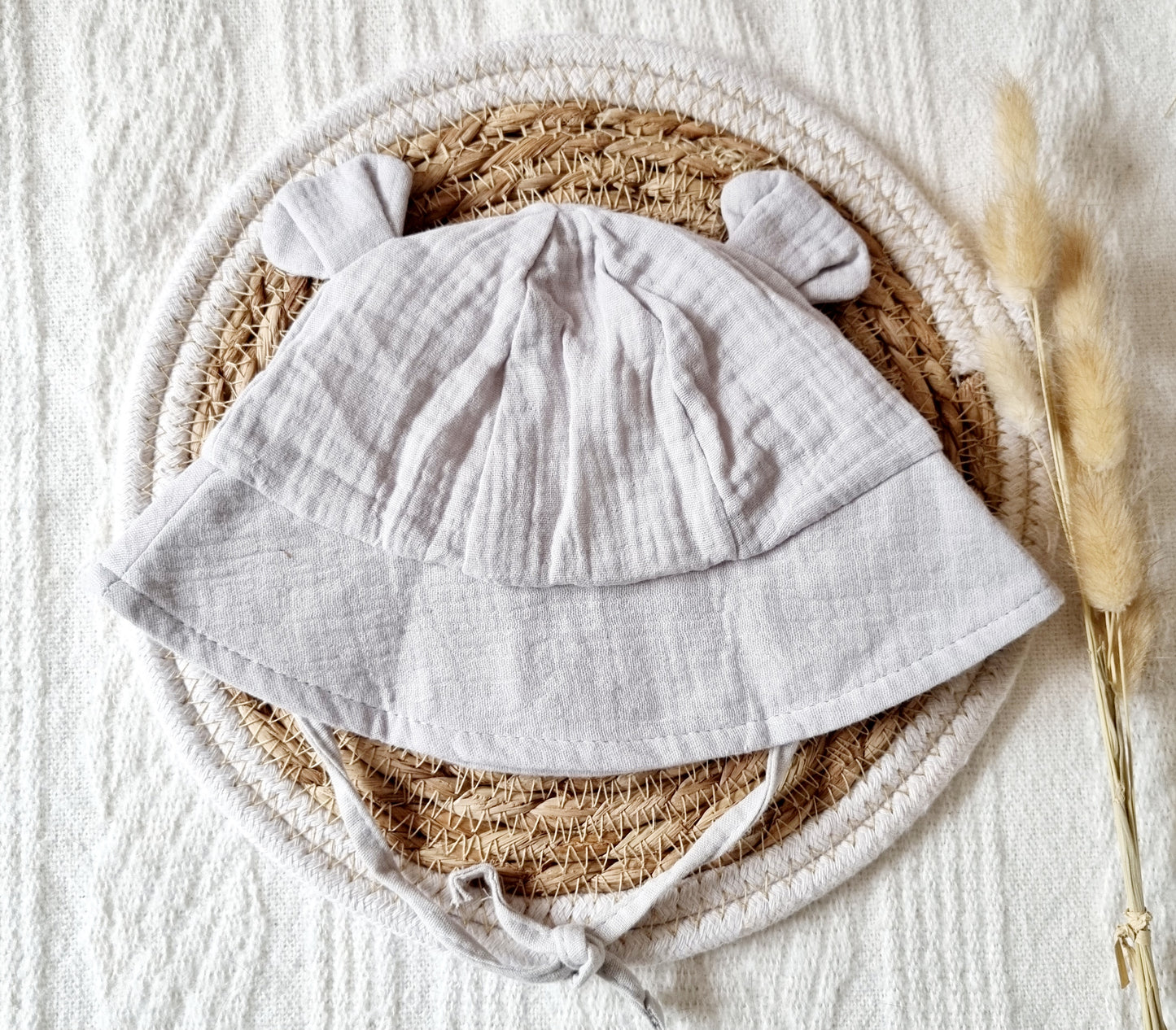 Hydrofiele zonnehoed voor baby - Lichtgrijs