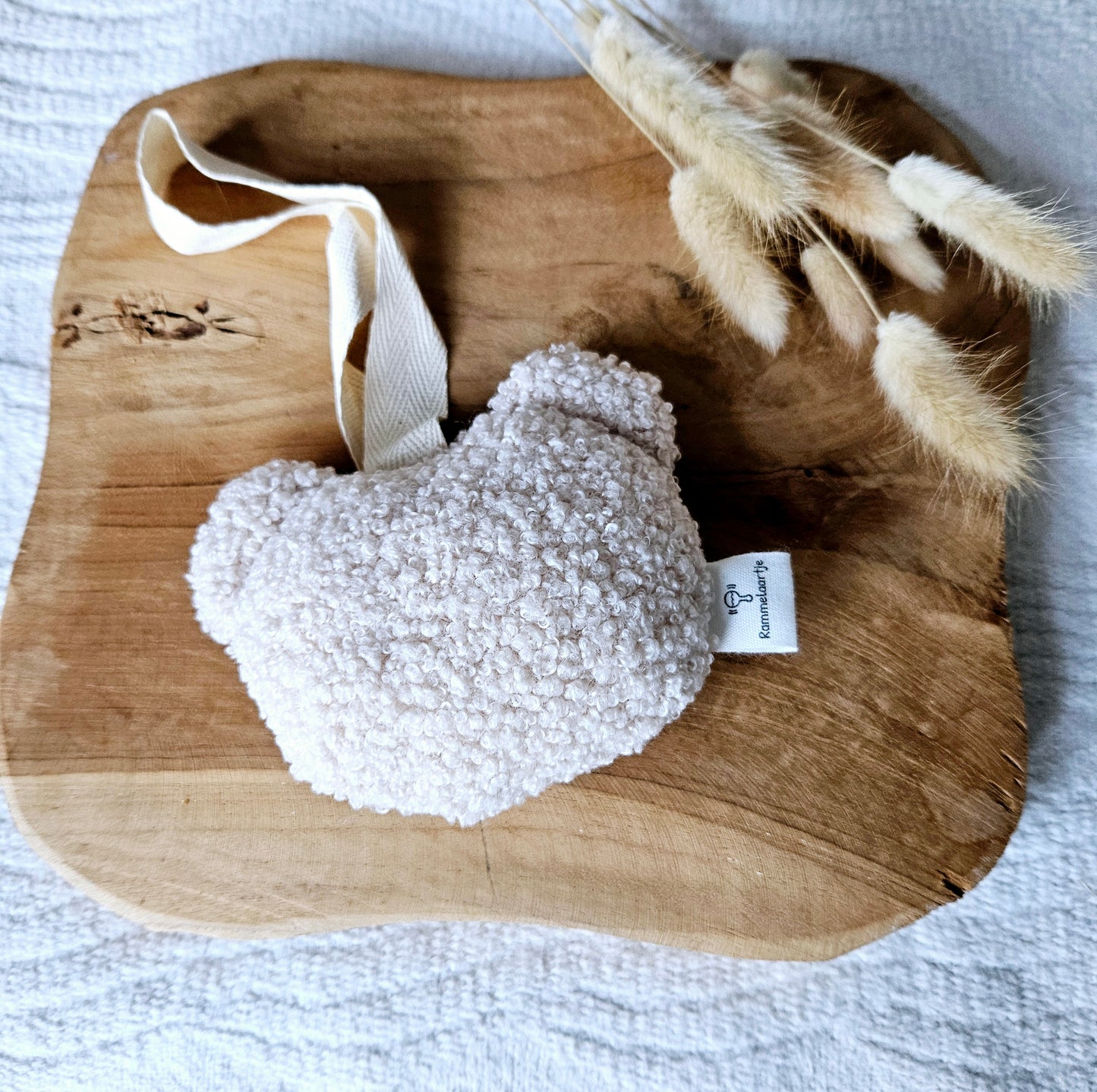 Handgemaakt Speenkoord Beer Teddystof - Beige