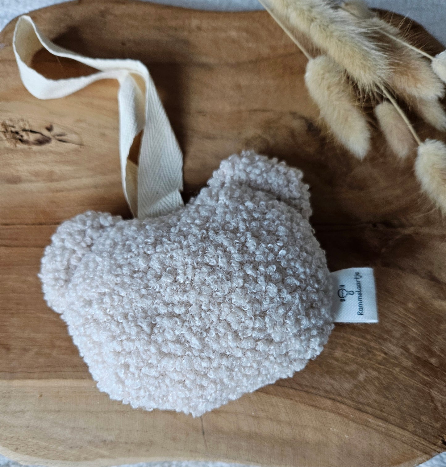 Handgemaakt Speenkoord Beer Teddystof - Beige