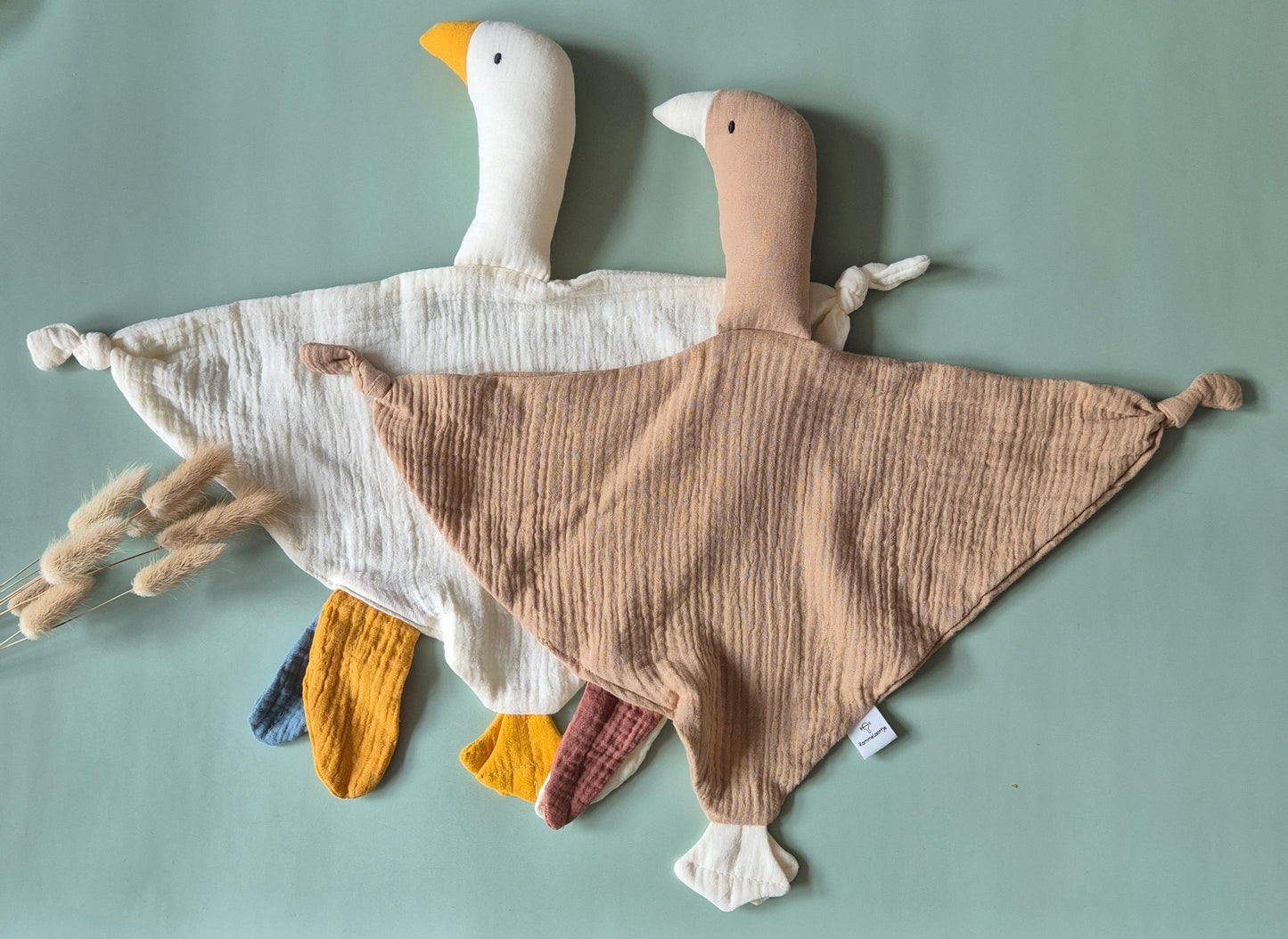 Zachte Hydrofiele Knuffel Gans voor Baby's - Bruin