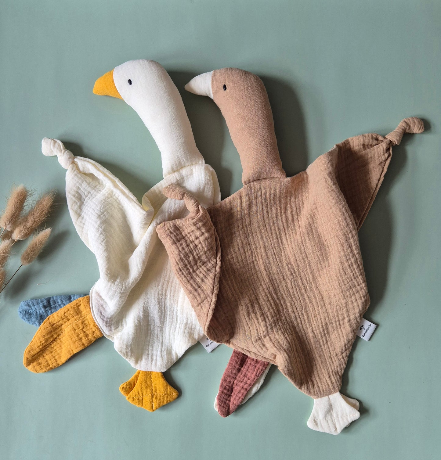 Zachte Hydrofiele Knuffel Gans voor Baby's - Bruin