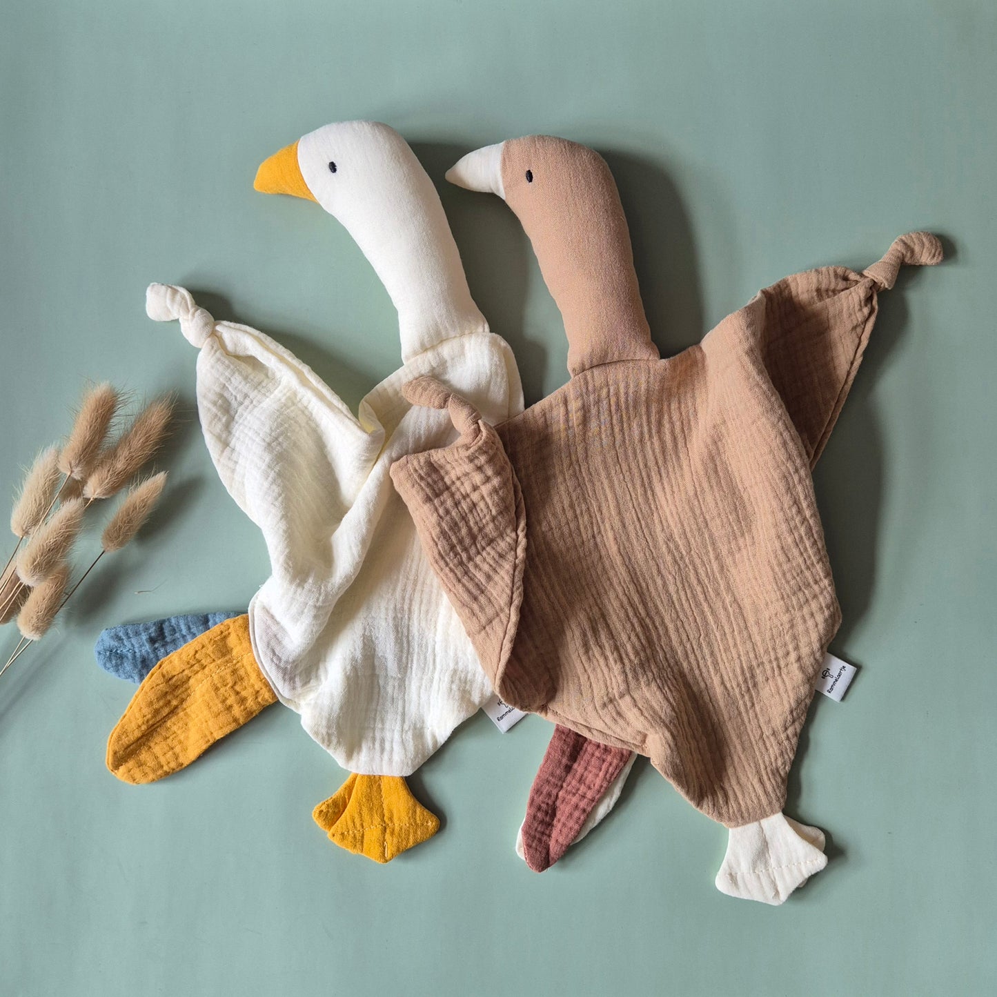 Zachte Hydrofiele Knuffel Gans voor Baby's - Bruin