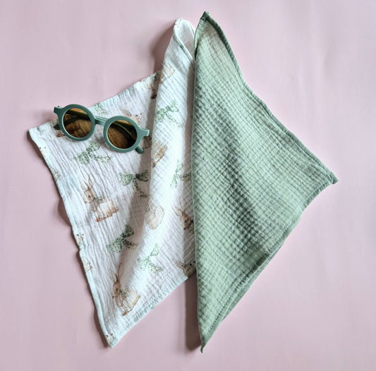 Set van 2x Hydrofiele doek 30x30cm - Konijn