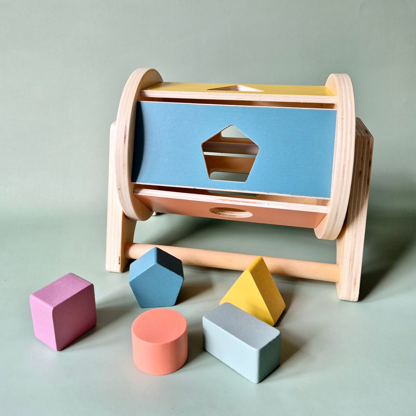 Houten Draaibare Montessori Vormenstoof – Stimuleert Motorische Ontwikkeling