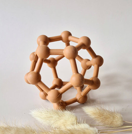 Siliconen flexibele motoriek bal met bollen - Roest