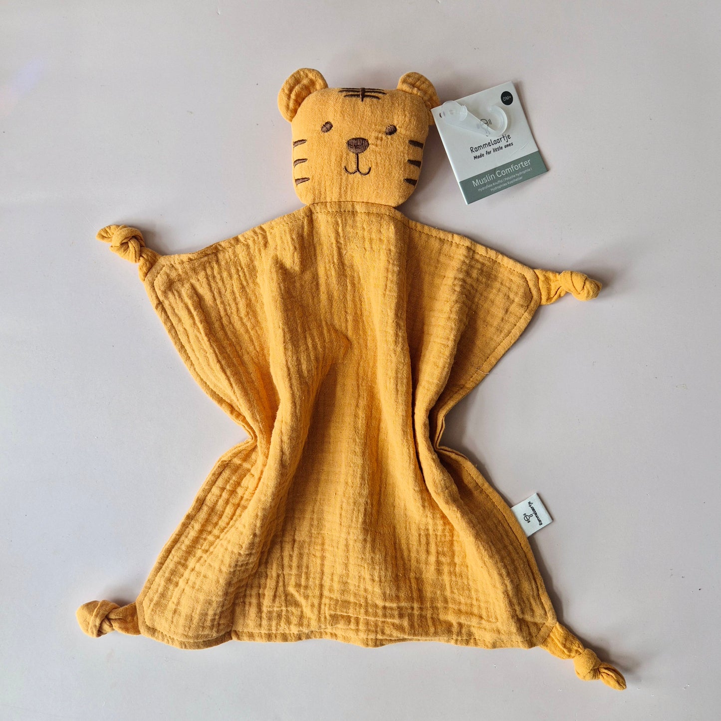 Hydrofiele Knuffel Tijger – Zachte Babydoek 30x30 cm