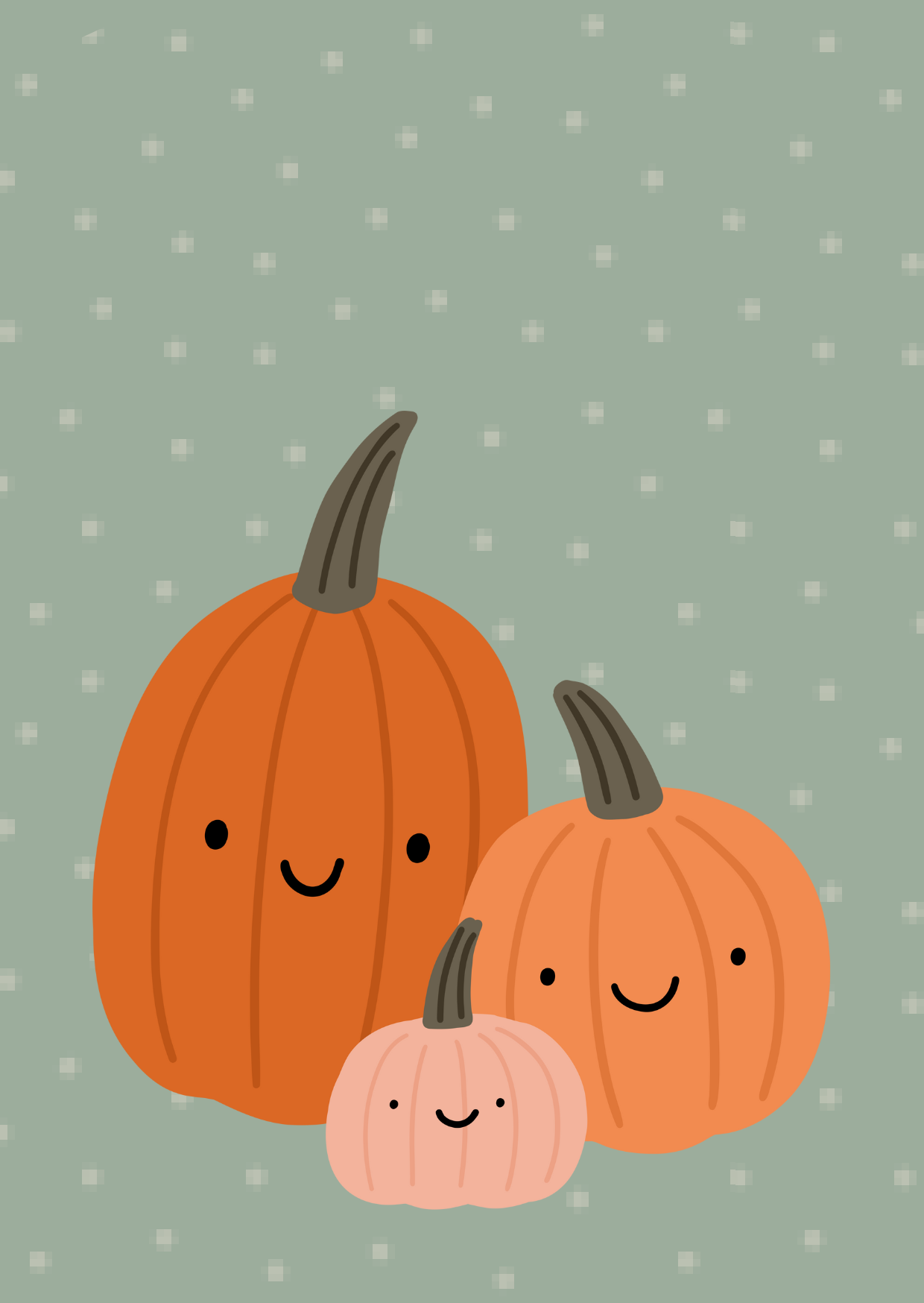 Kaart + envelop Halloween Pompoen vrienden