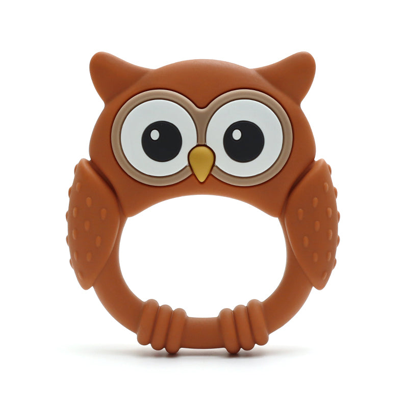 Siliconen Bijtring Uil - Roest
