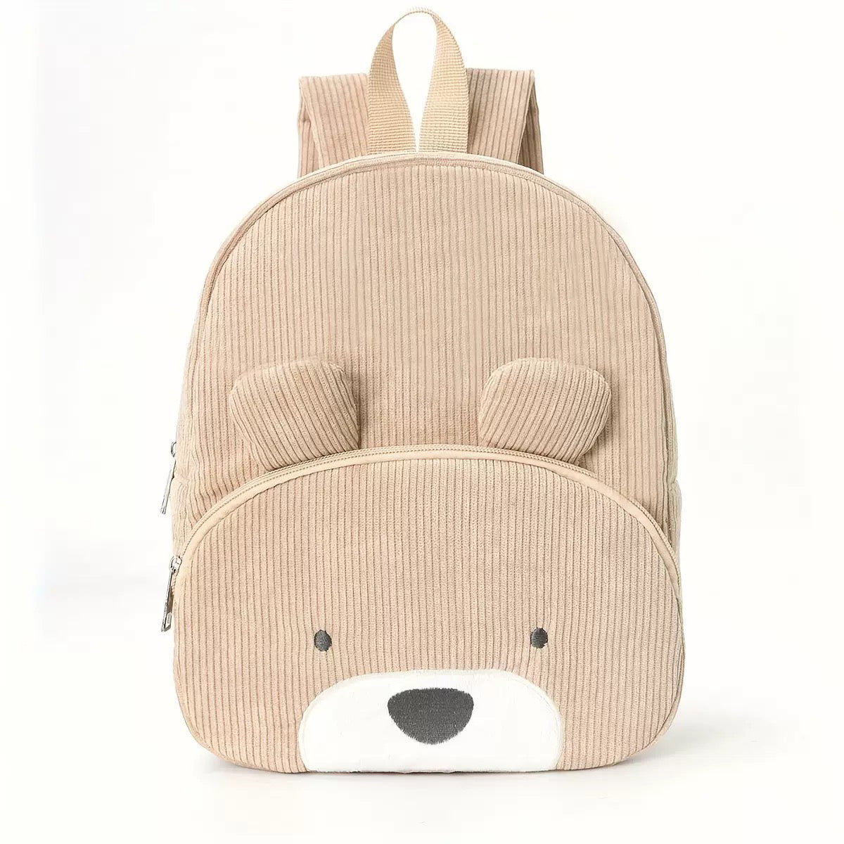 Corduroy Kinderrugzak met Schattige Beer – Perfect voor Kleine Ontdekkers!