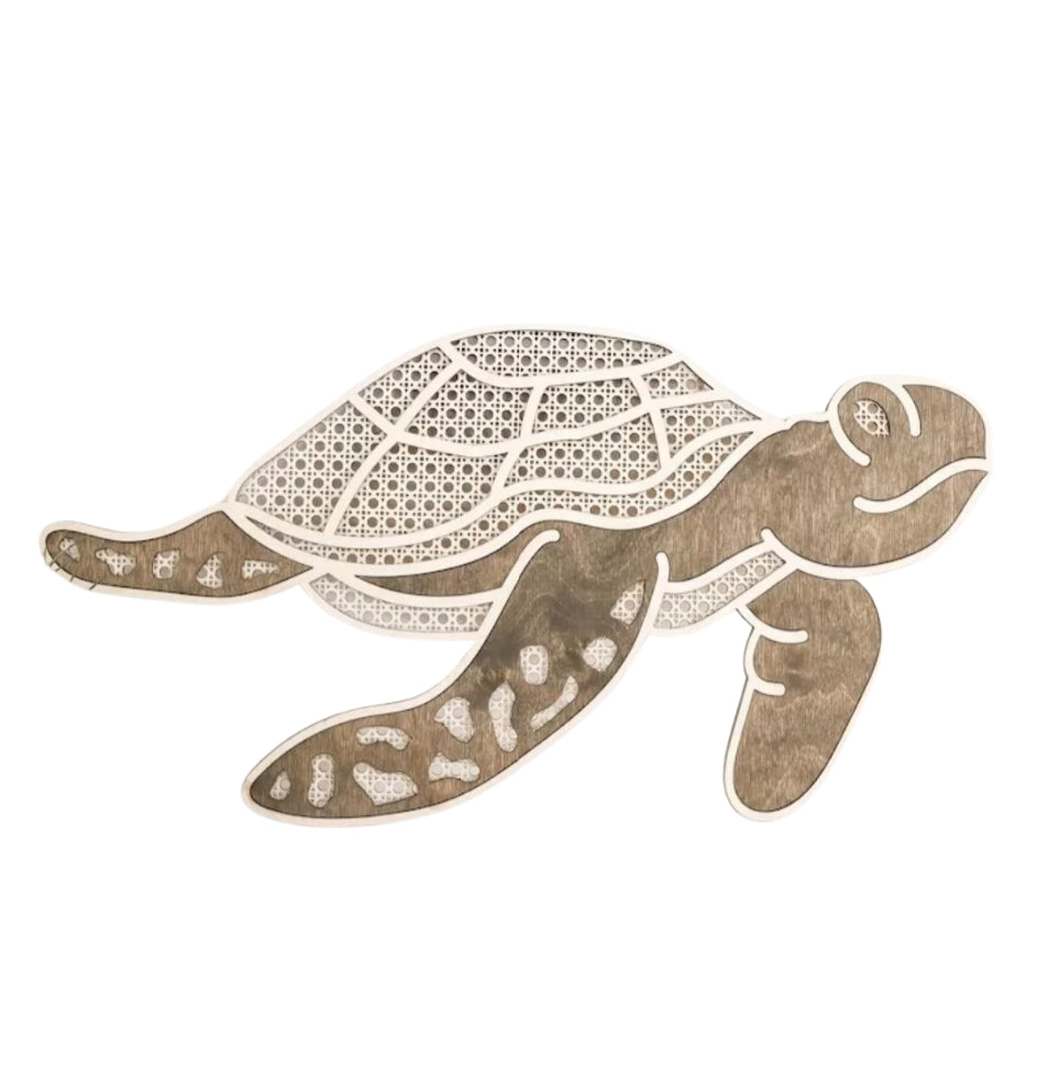 Houten Wanddecoratie Schildpad (30cm)