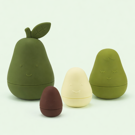 Siliconen Matroesjka Avocado Stapelspeelgoed