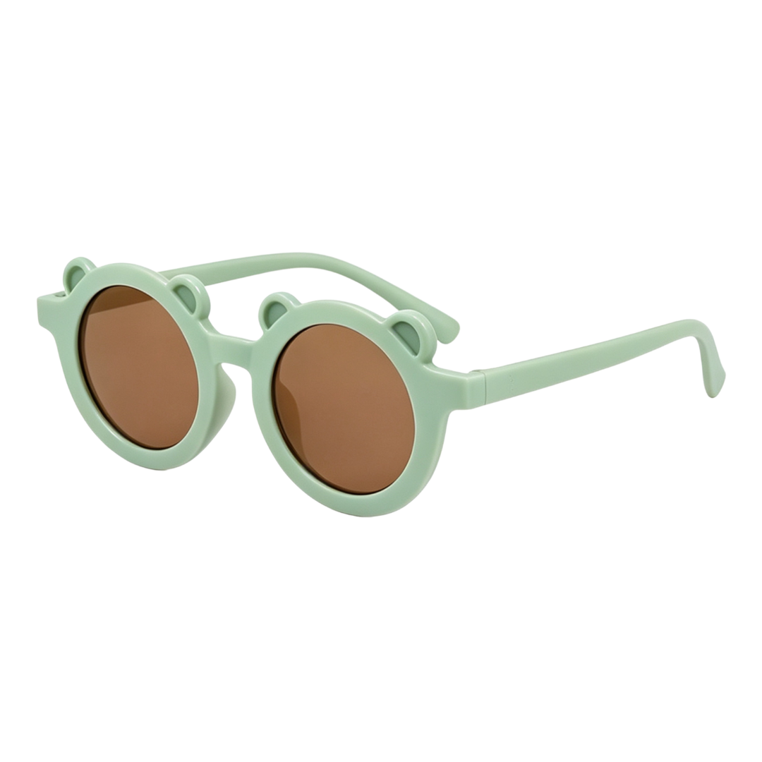 Baby- en kinder zonnebril UV400 beer - Salie groen