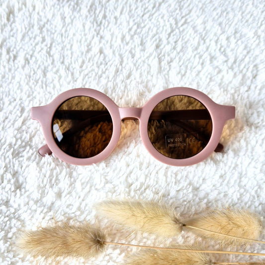 Baby- en kinder zonnebril UV400 rond - Oudroze