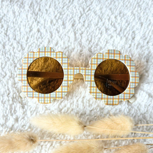 Baby- en kinder zonnebril UV400 bloem - Geruit