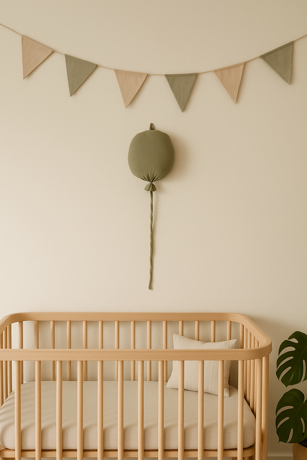 Hydrofiele ballon kinderkamer decoratie - Legergroen