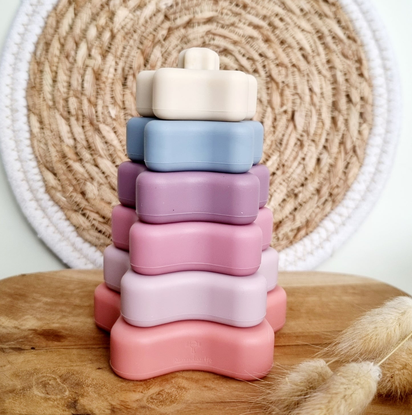 Siliconen stapeltoren Ster - Roze