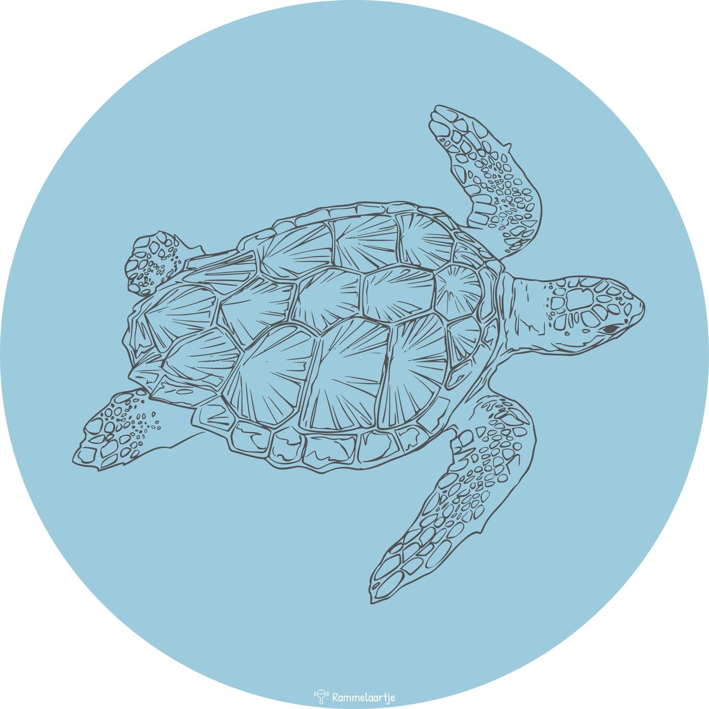 Muurcirkel Zeeschildpad ⌀30cm