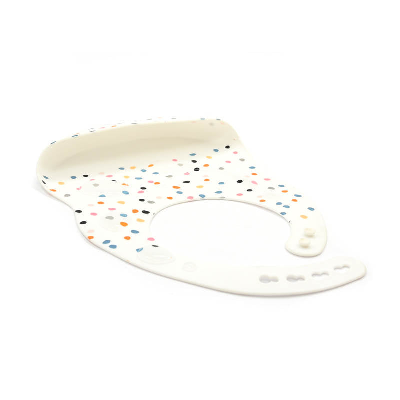 Siliconen slabber Confetti - Wit