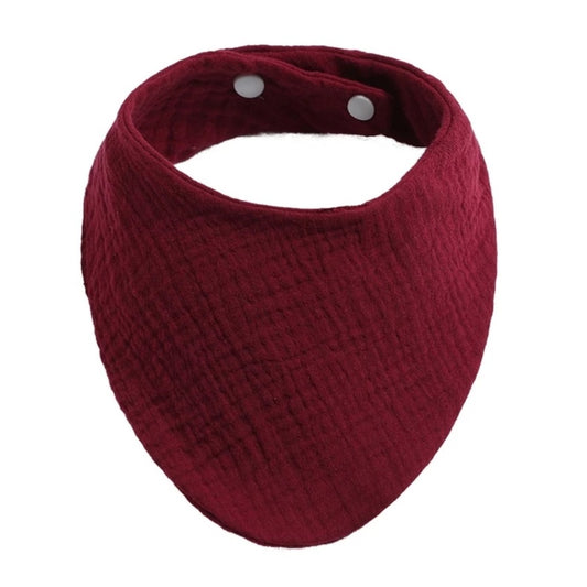 Slabber hydrofiel met drukknoopjes - Wijnrood