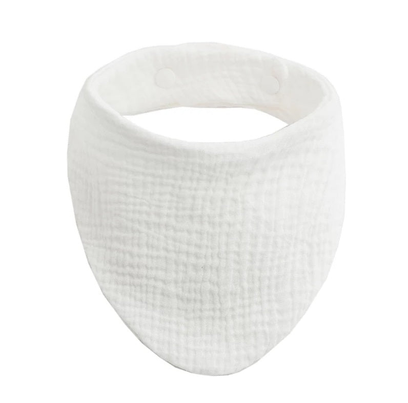 Hydrofiele Slabber / Kwijlslab – Zacht Katoen met Verstelbare Drukknoopjes - Wit