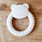Siliconen Bijtring Pandabeer Beige