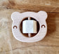 Houten Rammelaar Beer Beige Met Draaibaar Siliconen Blokje