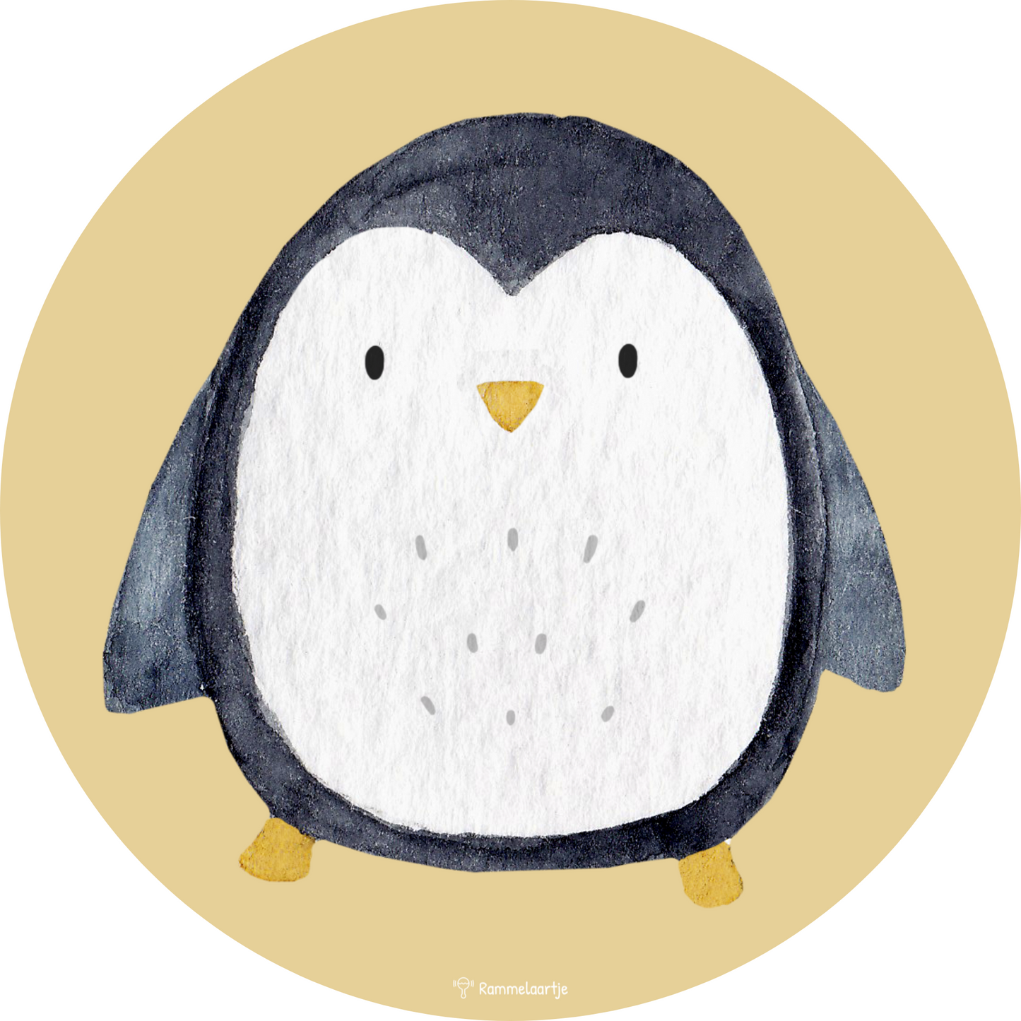 Muursticker ⌀30cm - Pinguin