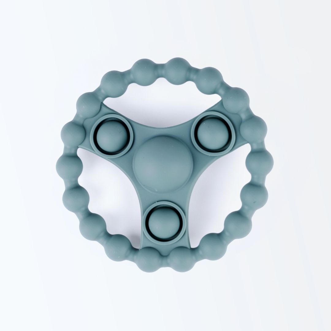 Siliconen Bijtring met Pop-it - Groen