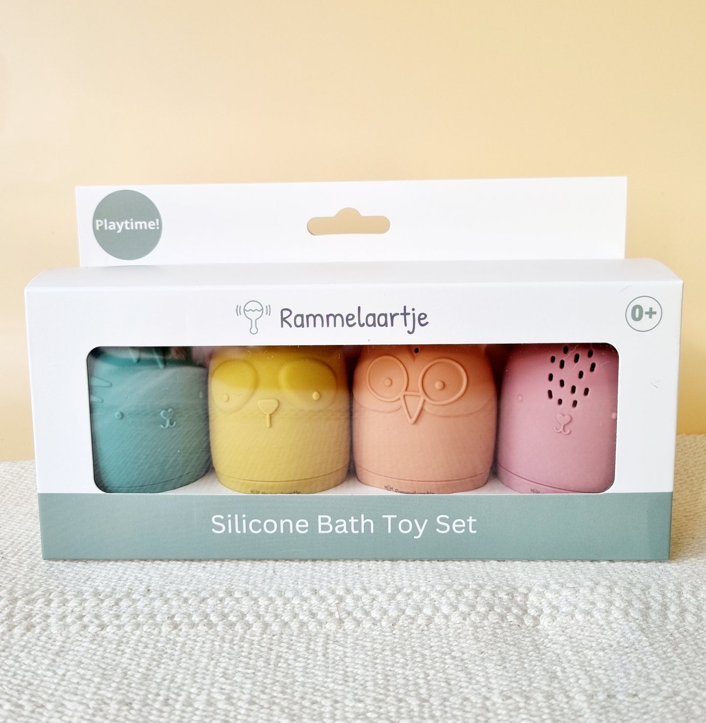 Set van 4 siliconen badspeeltjes