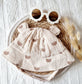 Hydrofiele zonnehoed voor baby - Beige met Regenboog