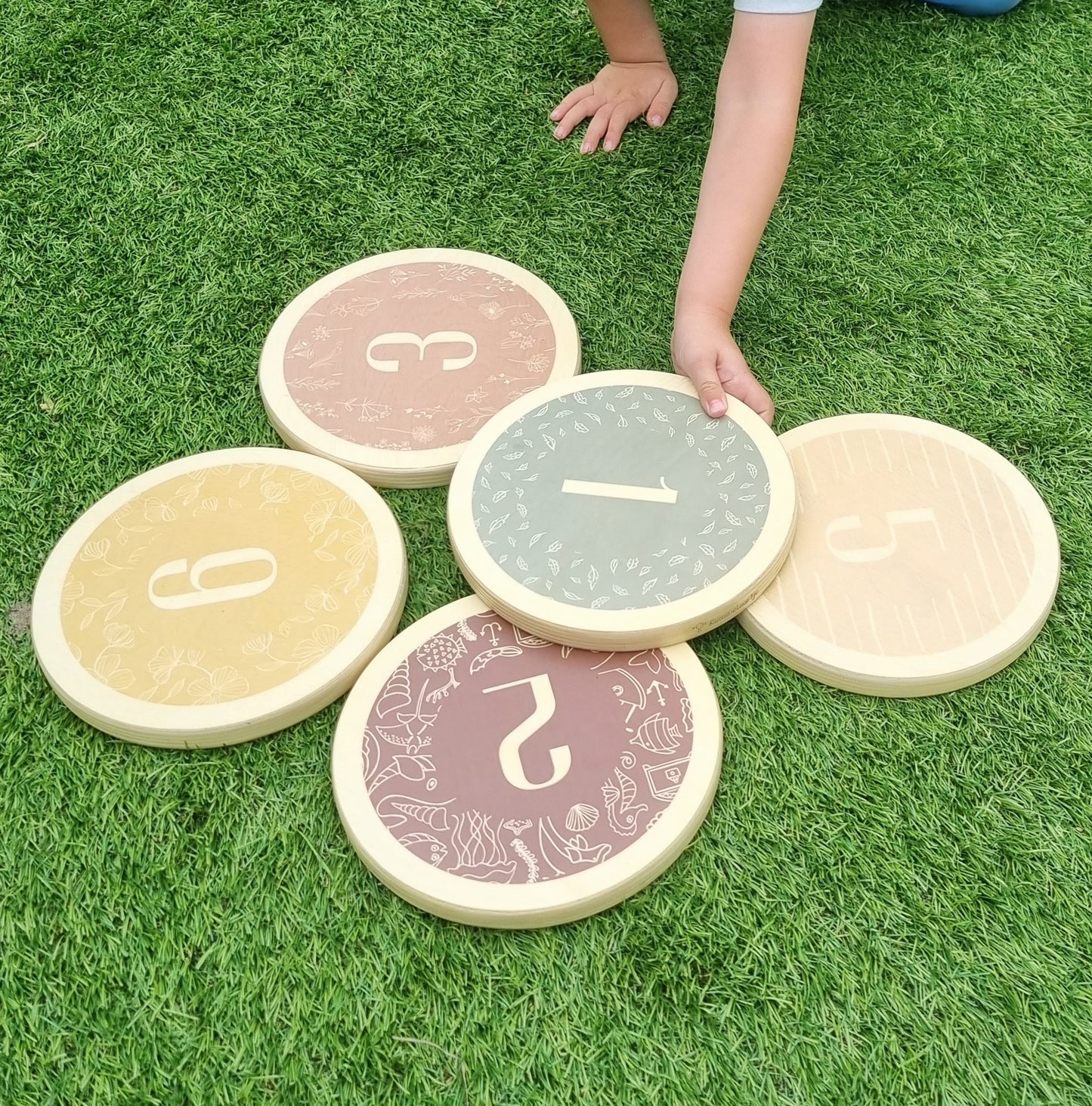 Houten Stapstenen Montessori speelgoed set 6 stuks