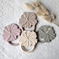 Siliconen Bijtring Hibiscus - Beige