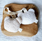 Handgemaakt Speenkoord Beer Teddystof  - Beige