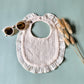 Zachte hydrofiele slabber met ruches beige