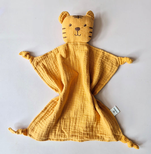 Hydrofiele Knuffel Tijger – Zachte Babydoek 30x30 cm