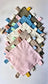 Hydrofiel speel en knuffeldoekje met labels 25x25 cm – Legergroen