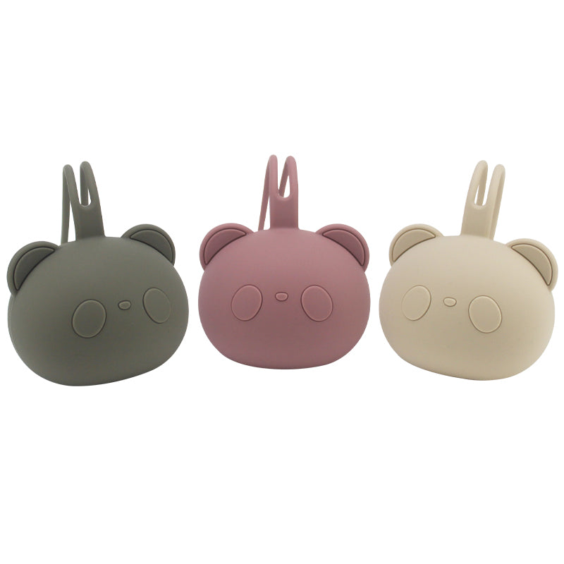 Siliconen speenopberger beer – Beige
