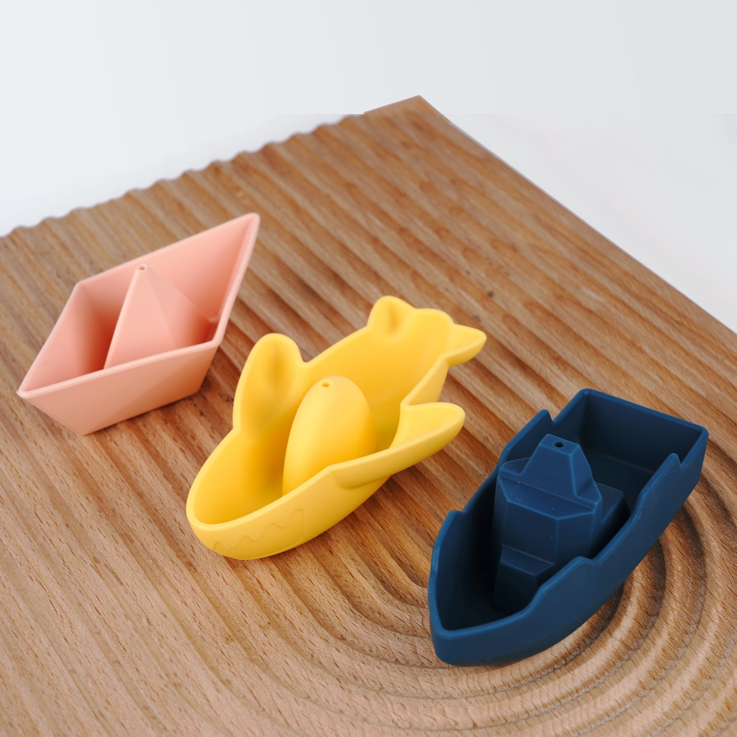 Siliconen Badspeelgoed Bootjes – Set van 3