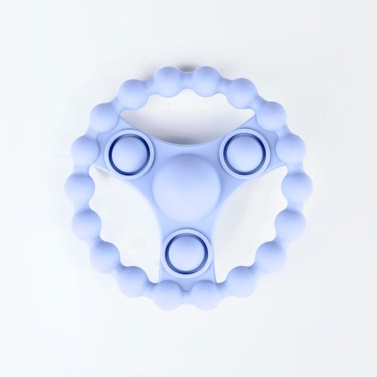 Siliconen Bijtring met Pop-it - Lichtblauw